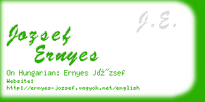 jozsef ernyes business card